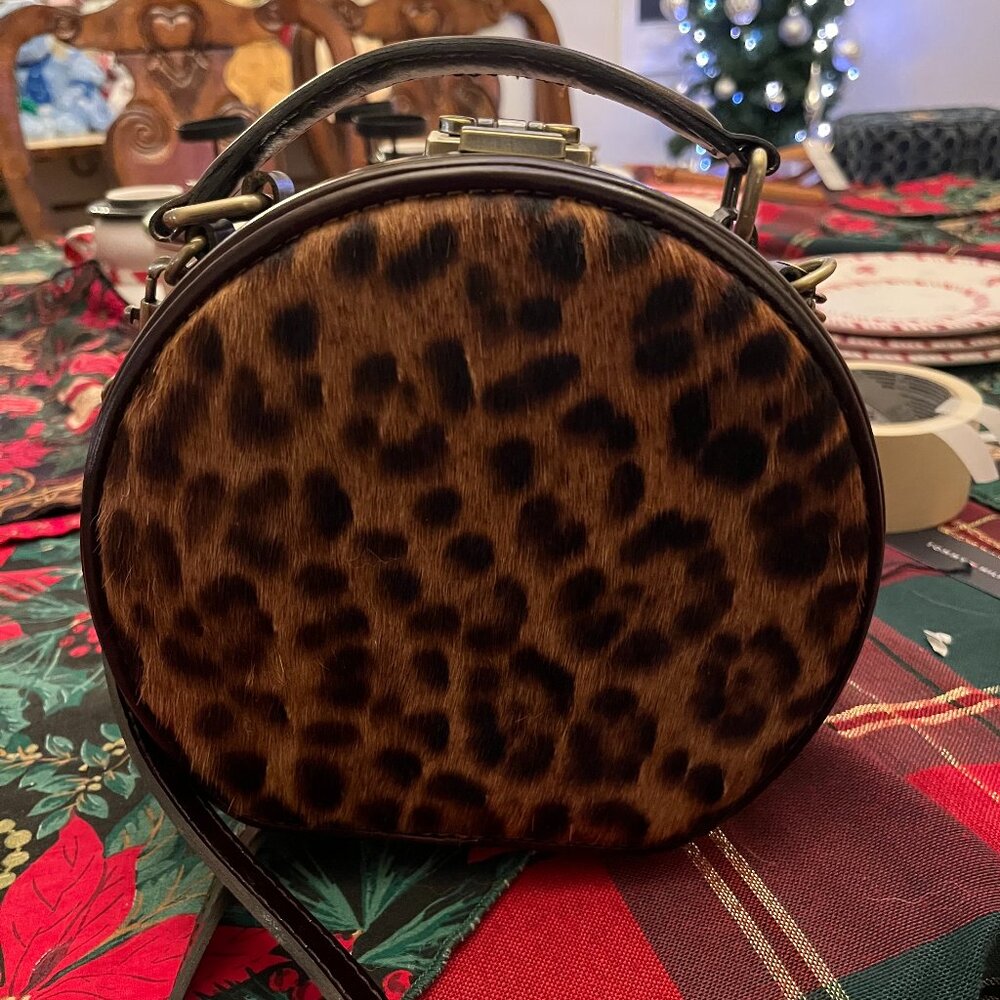 Patricia Nash Round Leopard Print Shoulder Bag - EXCELLENT CONDITION!